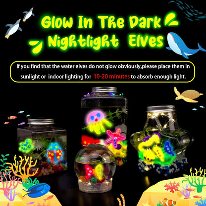 Hometwinkle™ Christmas Magic Glow In The Dark Water Elf Toy Kit